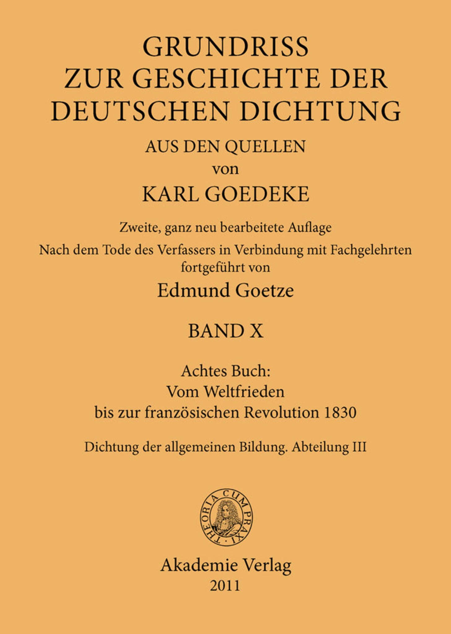 Achtes Buch: Vom Weltfrieden bis zur französischen Revolution 1830