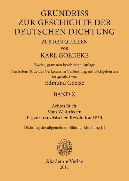 Achtes Buch: Vom Weltfrieden bis zur französischen Revolution 1830