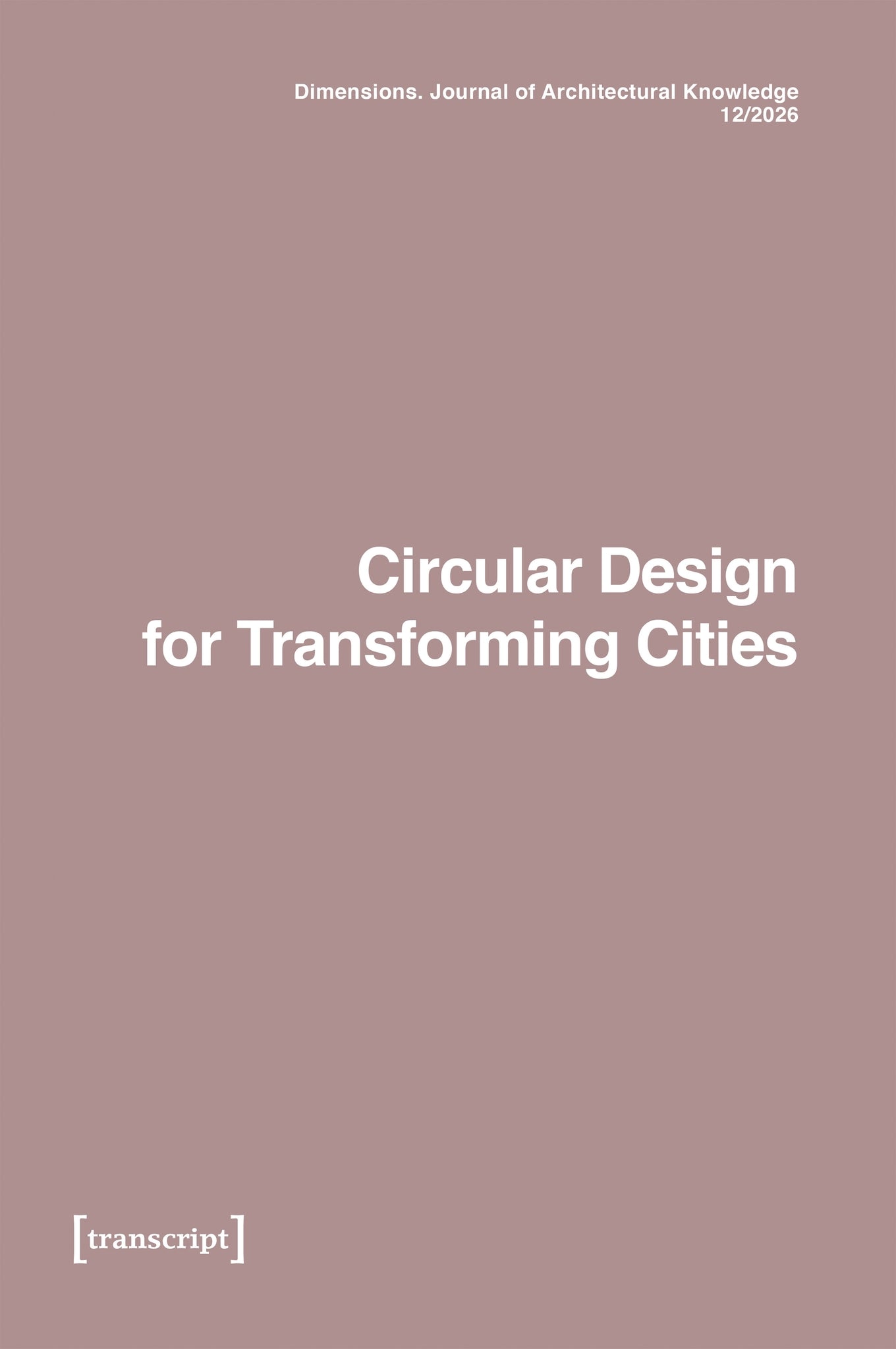 Dimensions. Journal of Architectural Knowledge