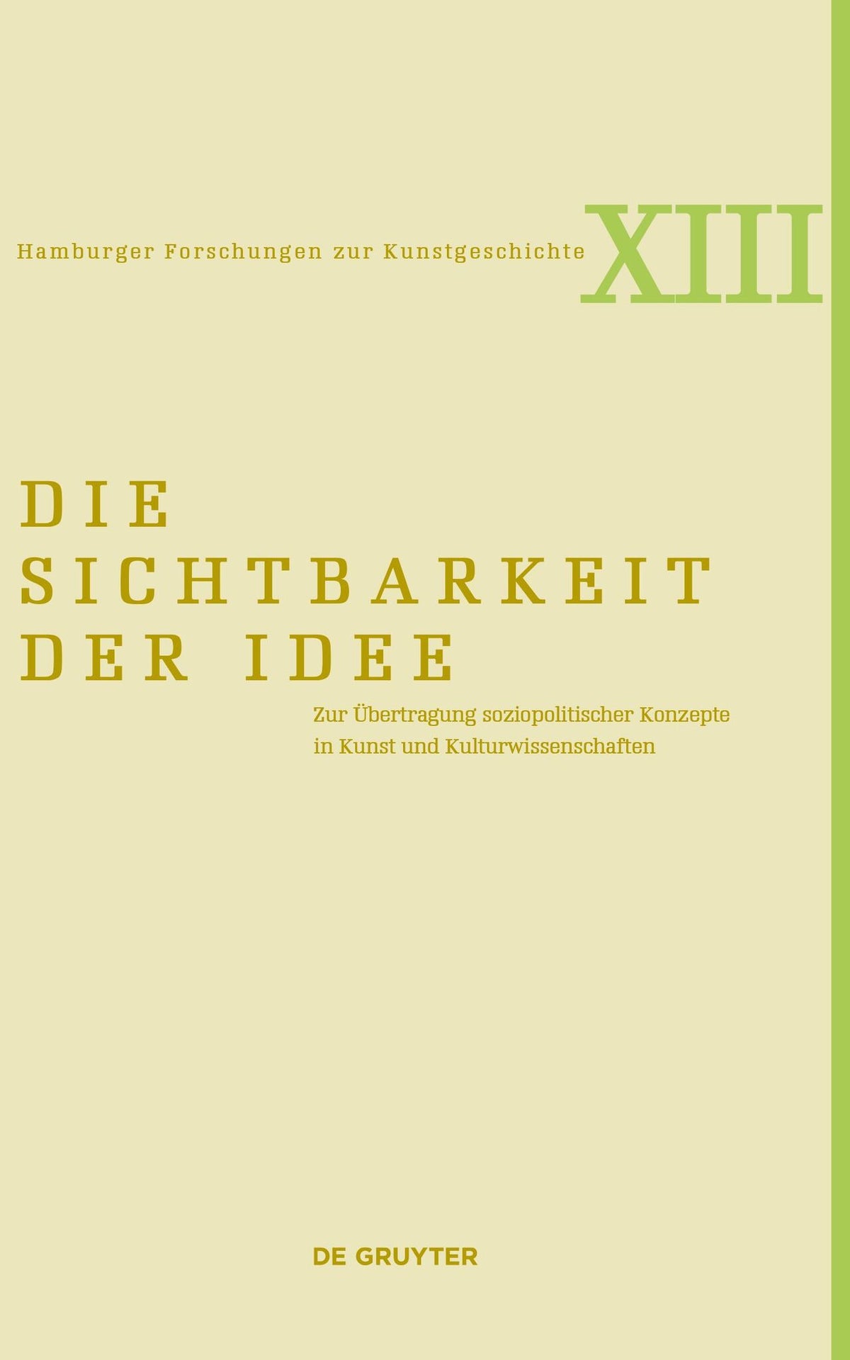 Cover image for Die Sichtbarkeit der Idee ISBN 9783110756371