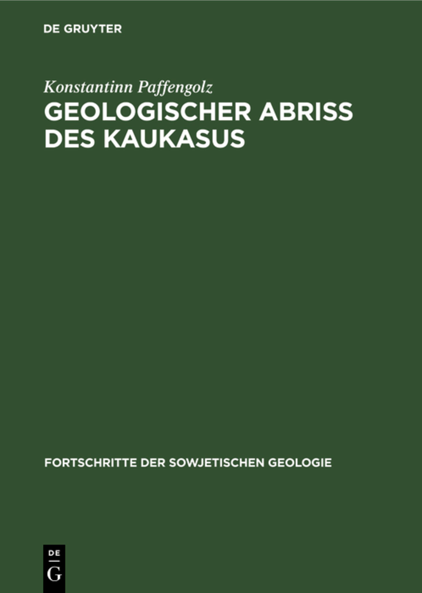 Geologischer Abriss des Kaukasus