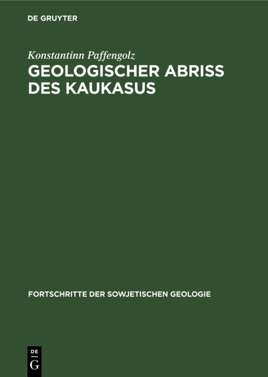 Geologischer Abriss des Kaukasus