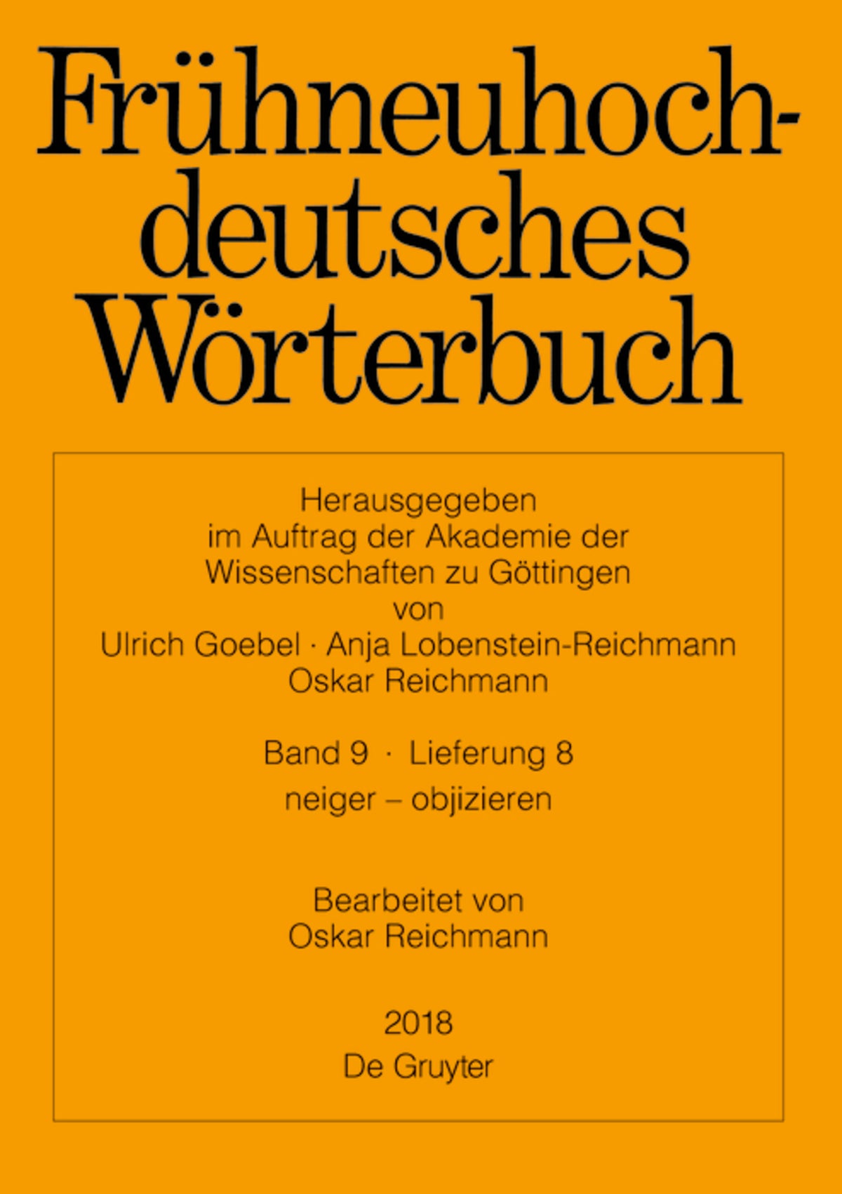 Cover image for neiger – objizieren ISBN 9783110515190