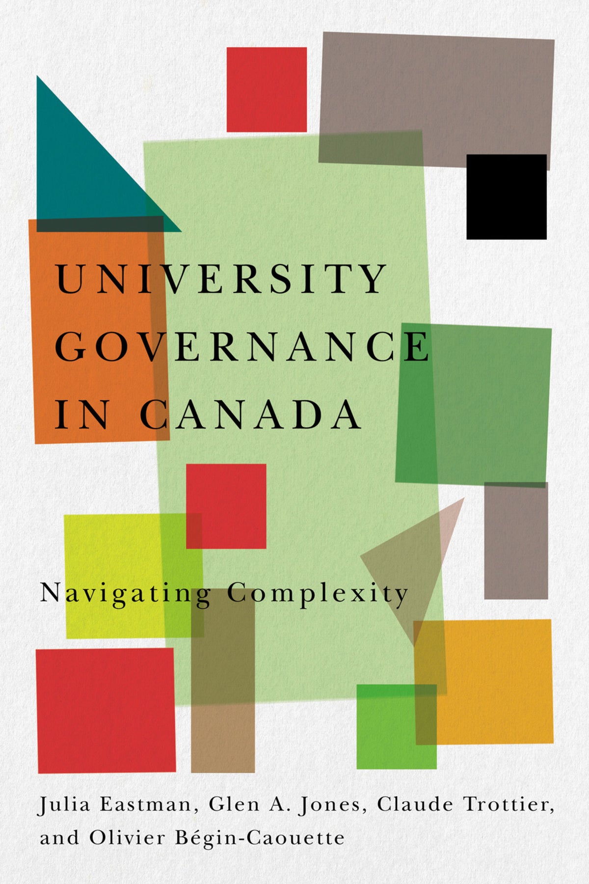 Cover image for University Governance in Canada ISBN 9780228012733