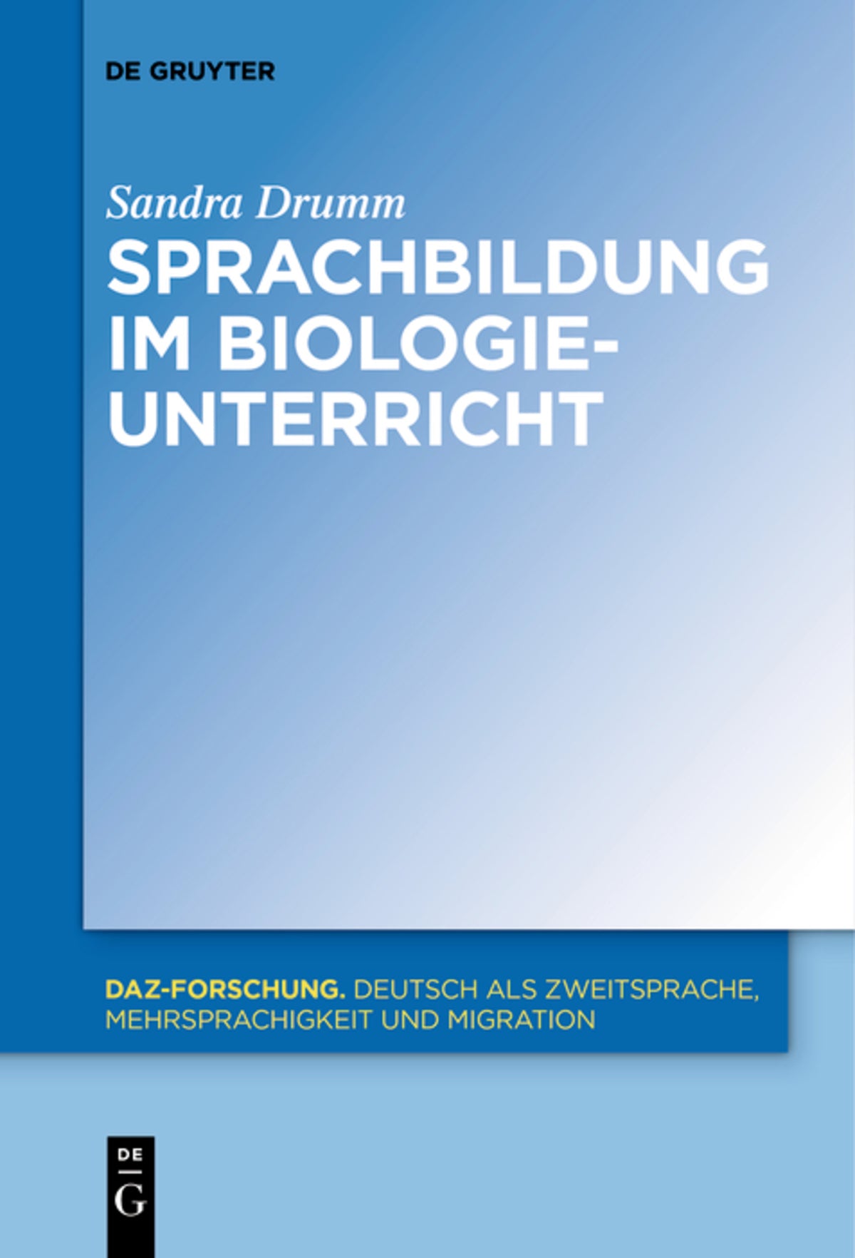 Cover image for Sprachbildung im Biologieunterricht ISBN 9783110451184