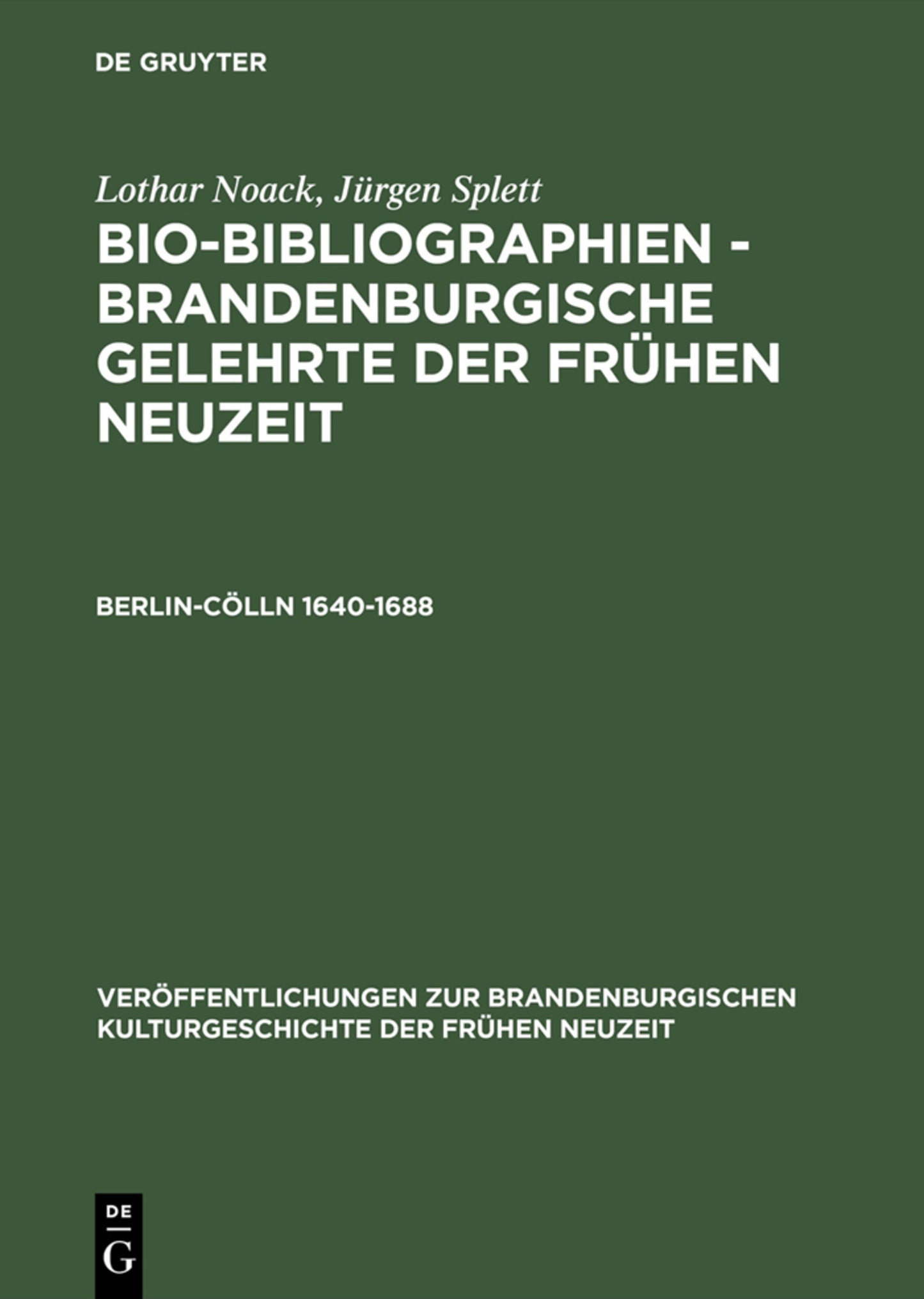 Berlin-Cölln 1640–1688