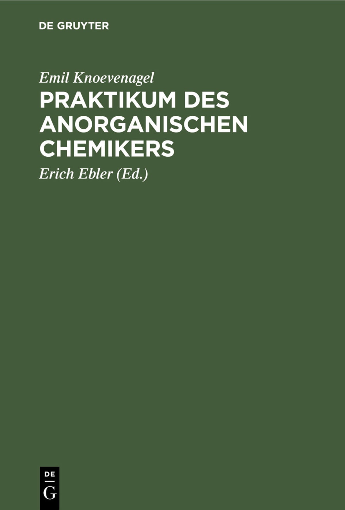 Praktikum des anorganischen Chemikers