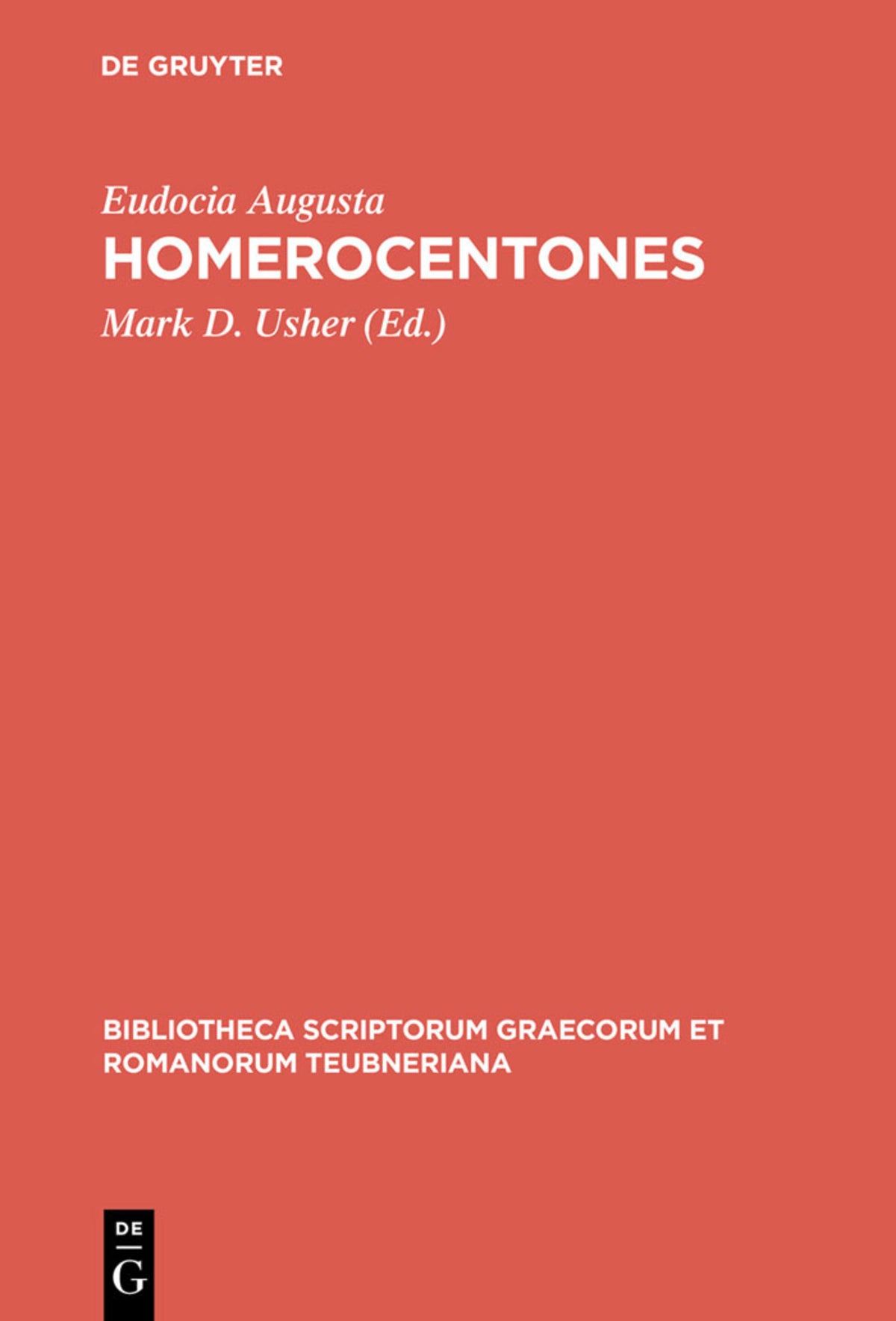 Cover image for Homerocentones ISBN 9783598713187