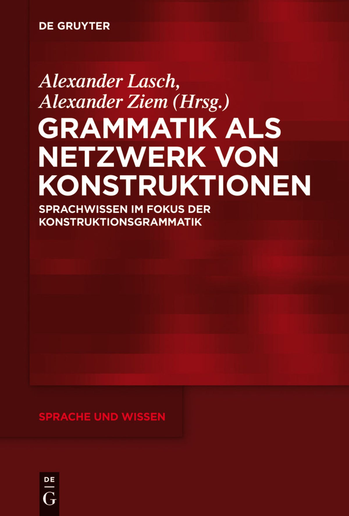 Cover image for Grammatik als Netzwerk von Konstruktionen ISBN 9783110352092