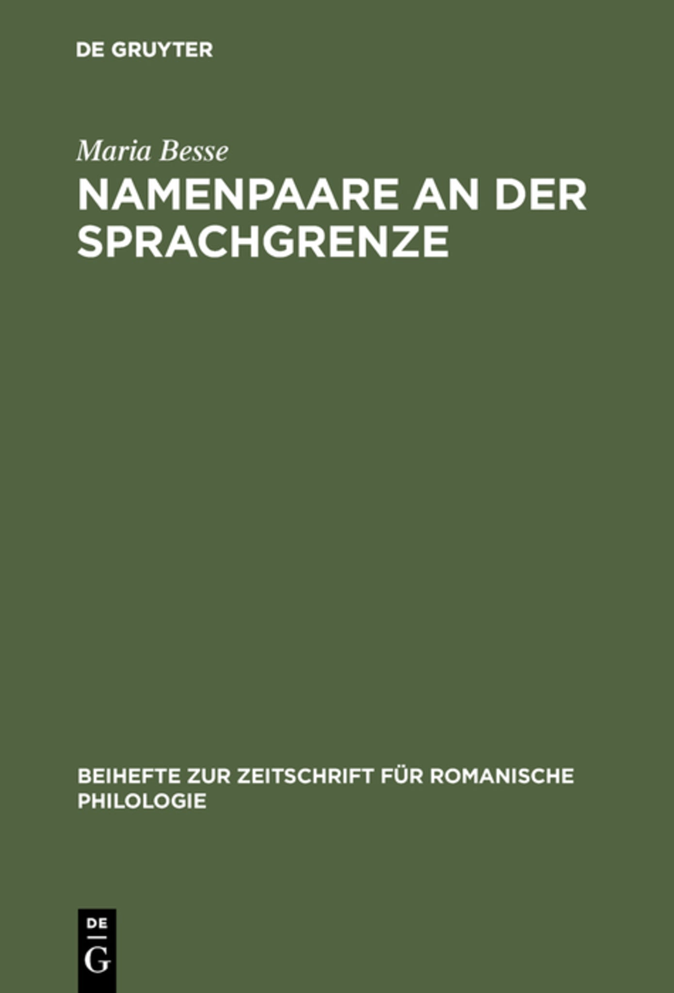 Namenpaare an der Sprachgrenze