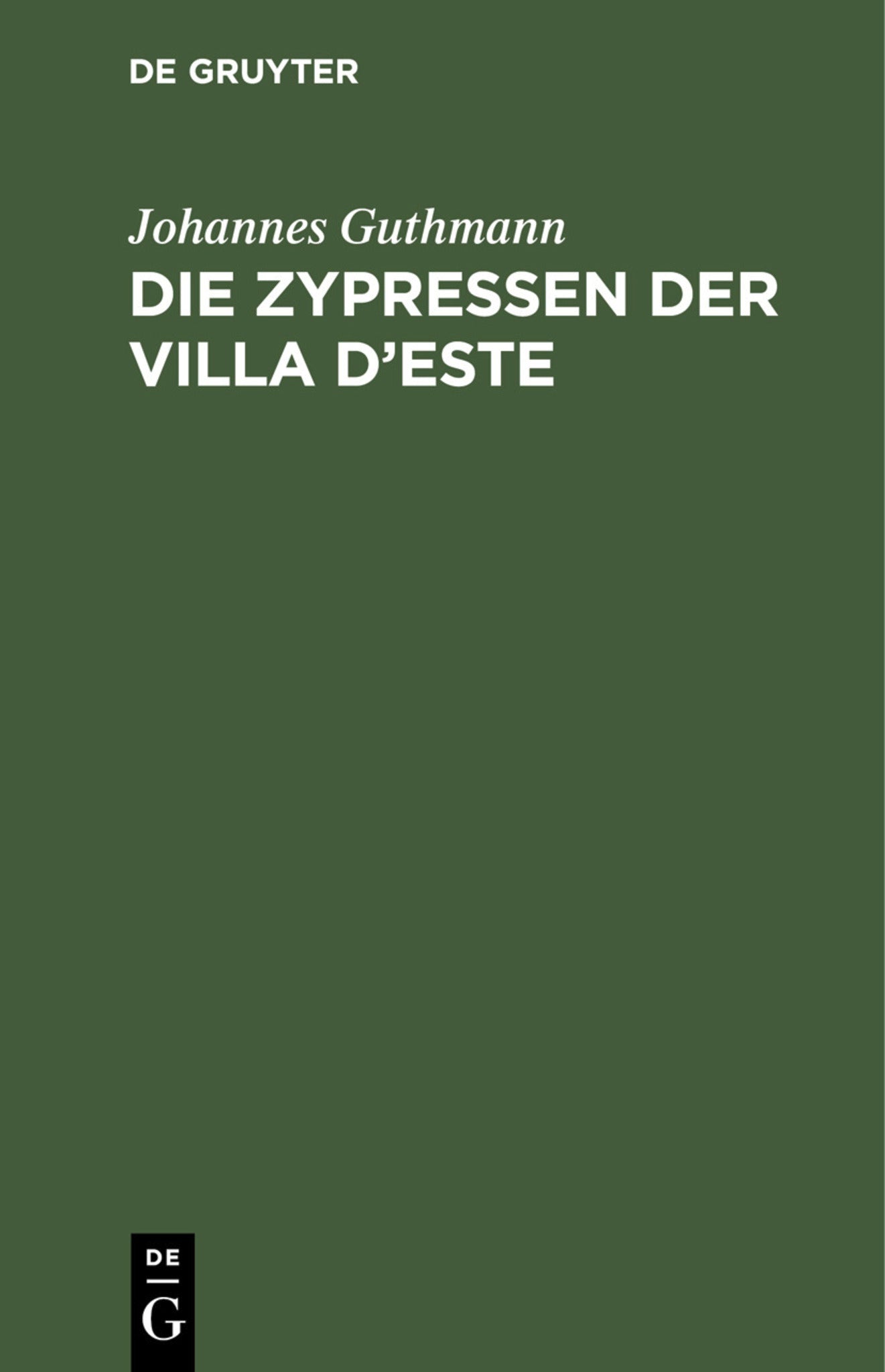 Die Zypressen der Villa d'Este