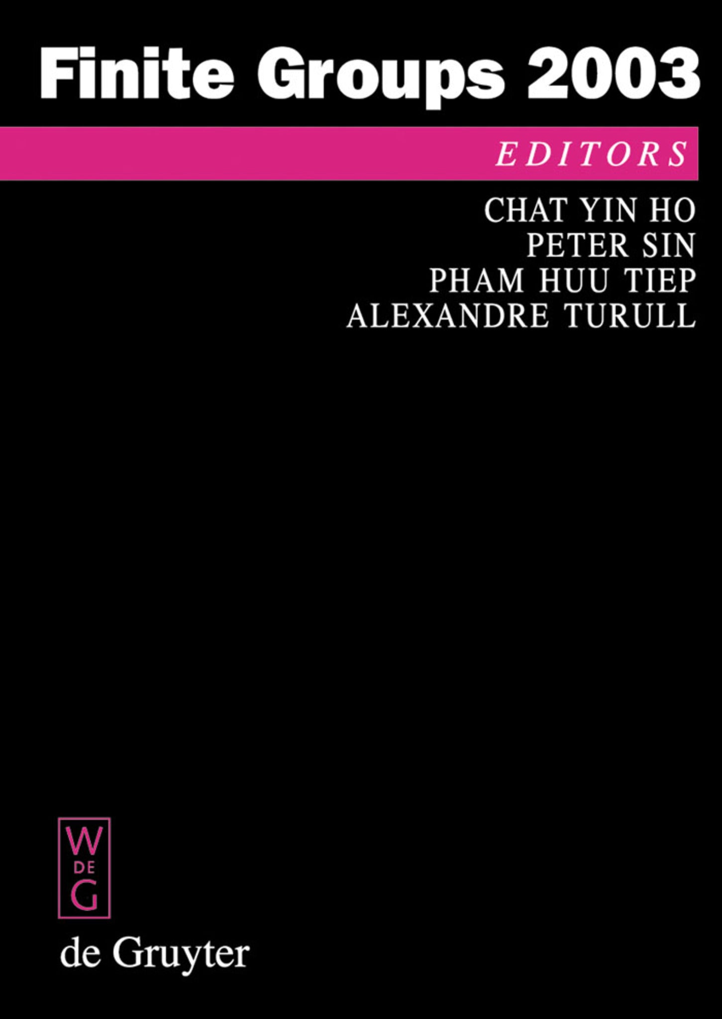 Finite Groups 2003