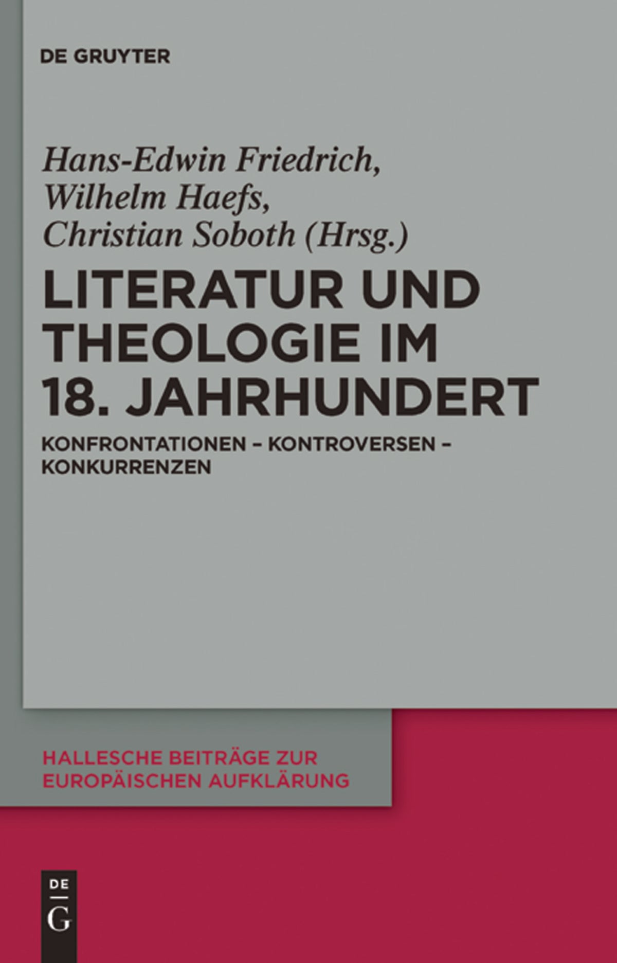 Cover image for Literatur und Theologie im 18. Jahrhundert ISBN 9783110251289