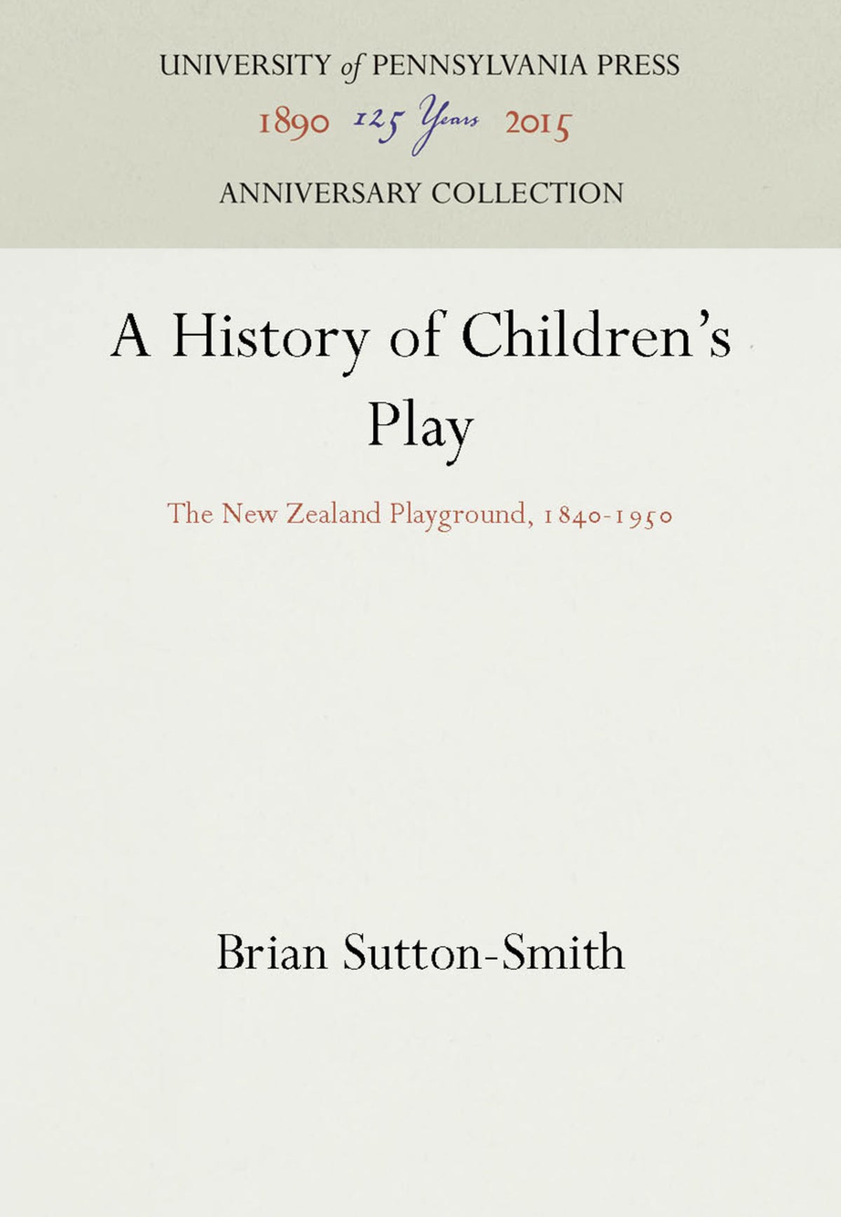 A History of Children's Play