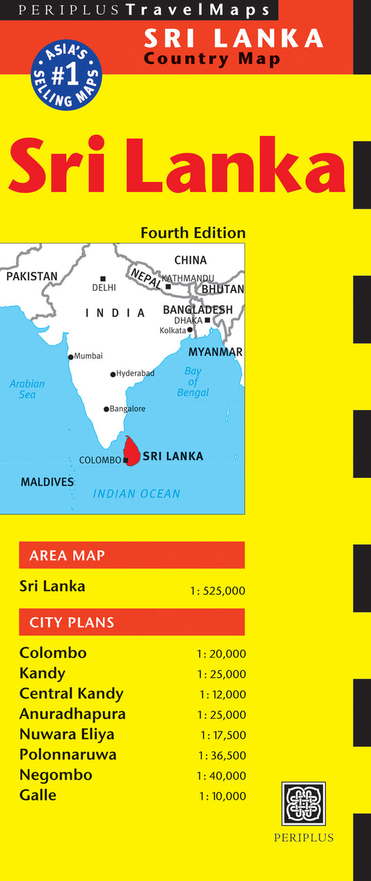 Sri Lanka Travel Map Fourth Edition