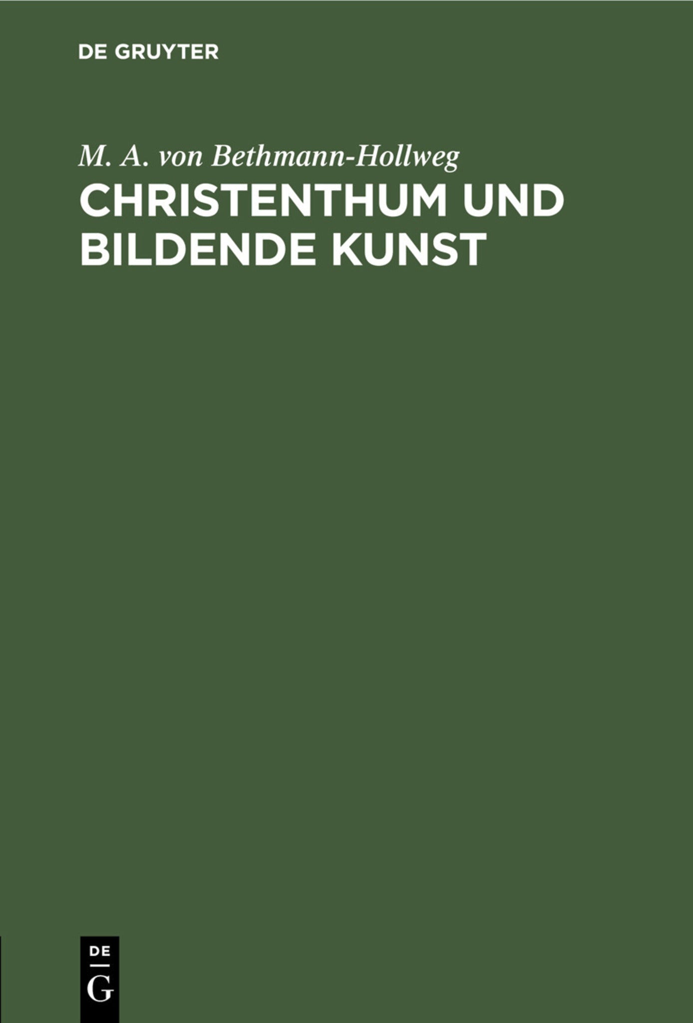 Christenthum und bildende Kunst