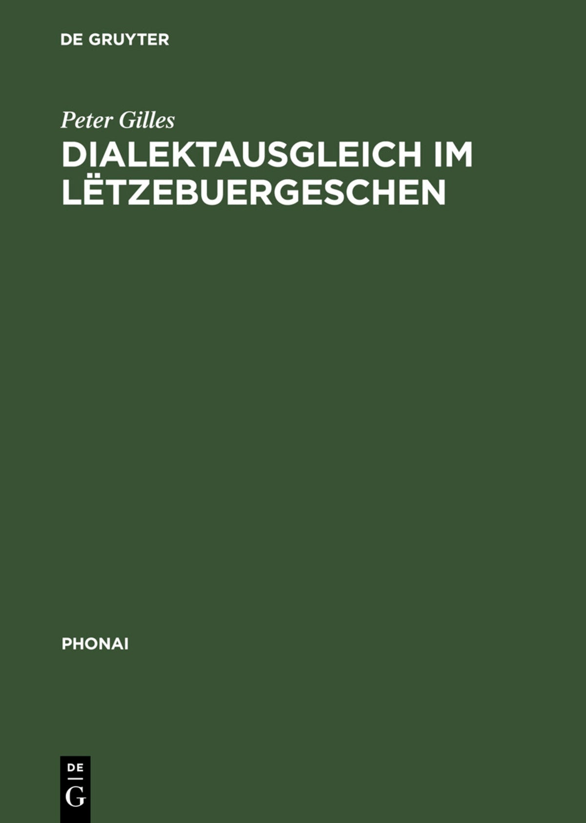 Cover image for Dialektausgleich im Lëtzebuergeschen ISBN 9783484231443