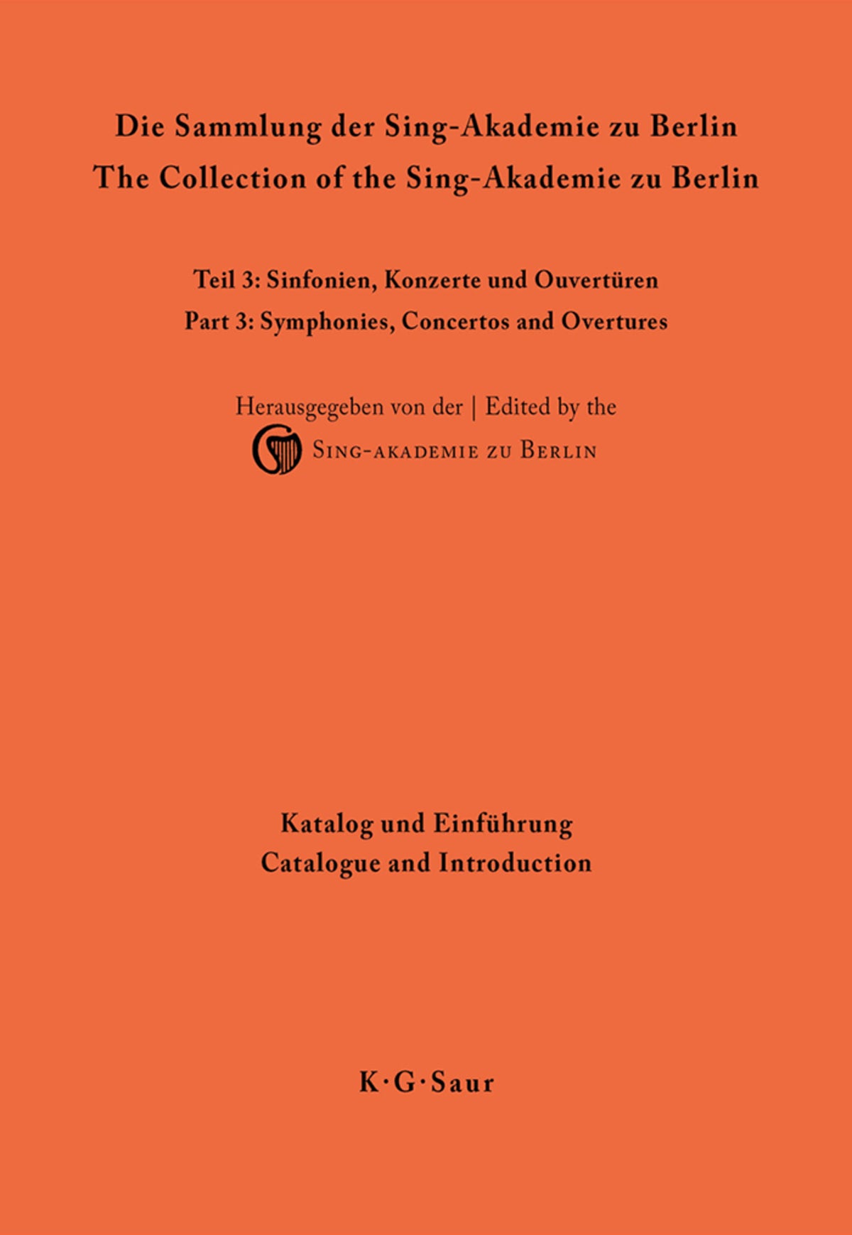 Cover image for Katalog und Einführung ISBN 9783598344787