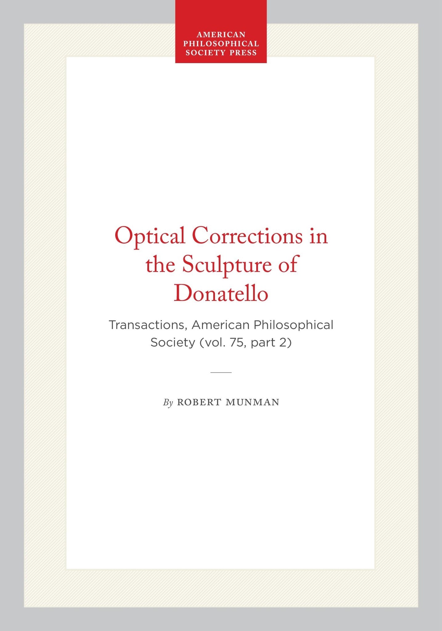 Optical Corrections in the Sculpture of Donatello