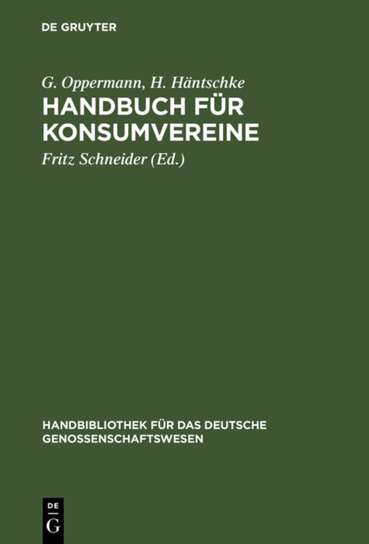 Handbuch für Konsumvereine