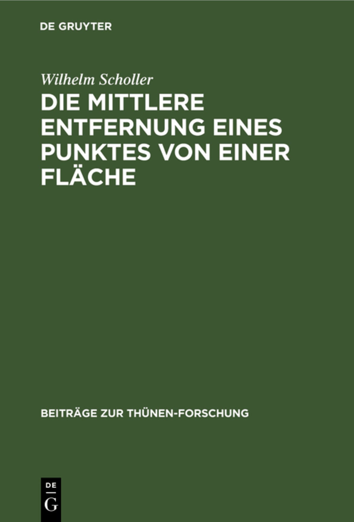 Cover image for Die mittlere Entfernung eines Punktes von einer Fläche ISBN 9783112502433