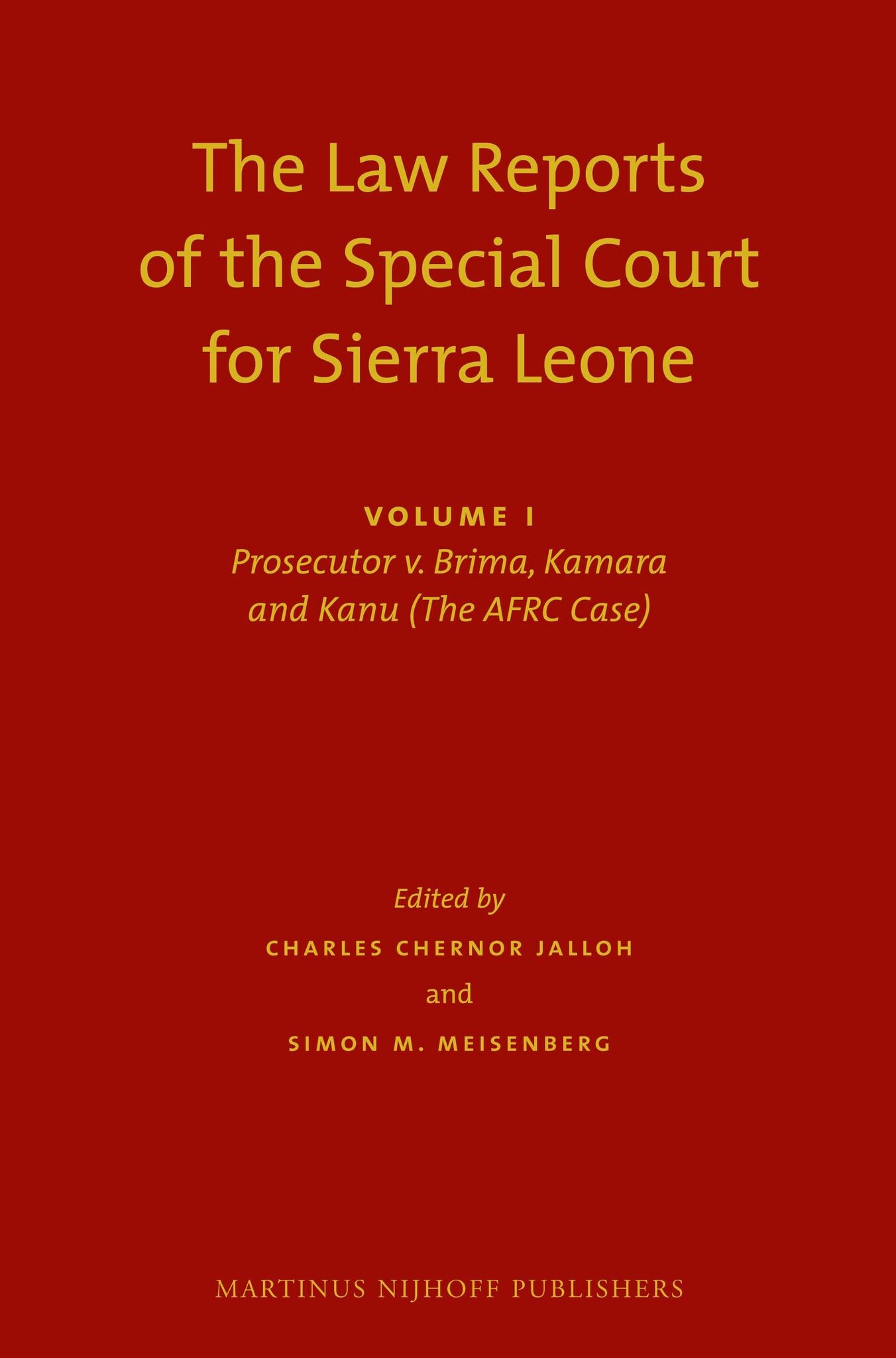 Cover image for Law Reports of the Special Court for Sierra Leone (SET) ISBN 9789004221611