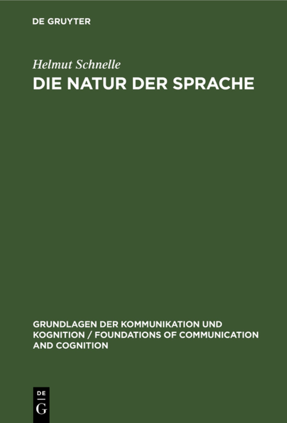 Cover image for Die Natur der Sprache ISBN 9783110127041