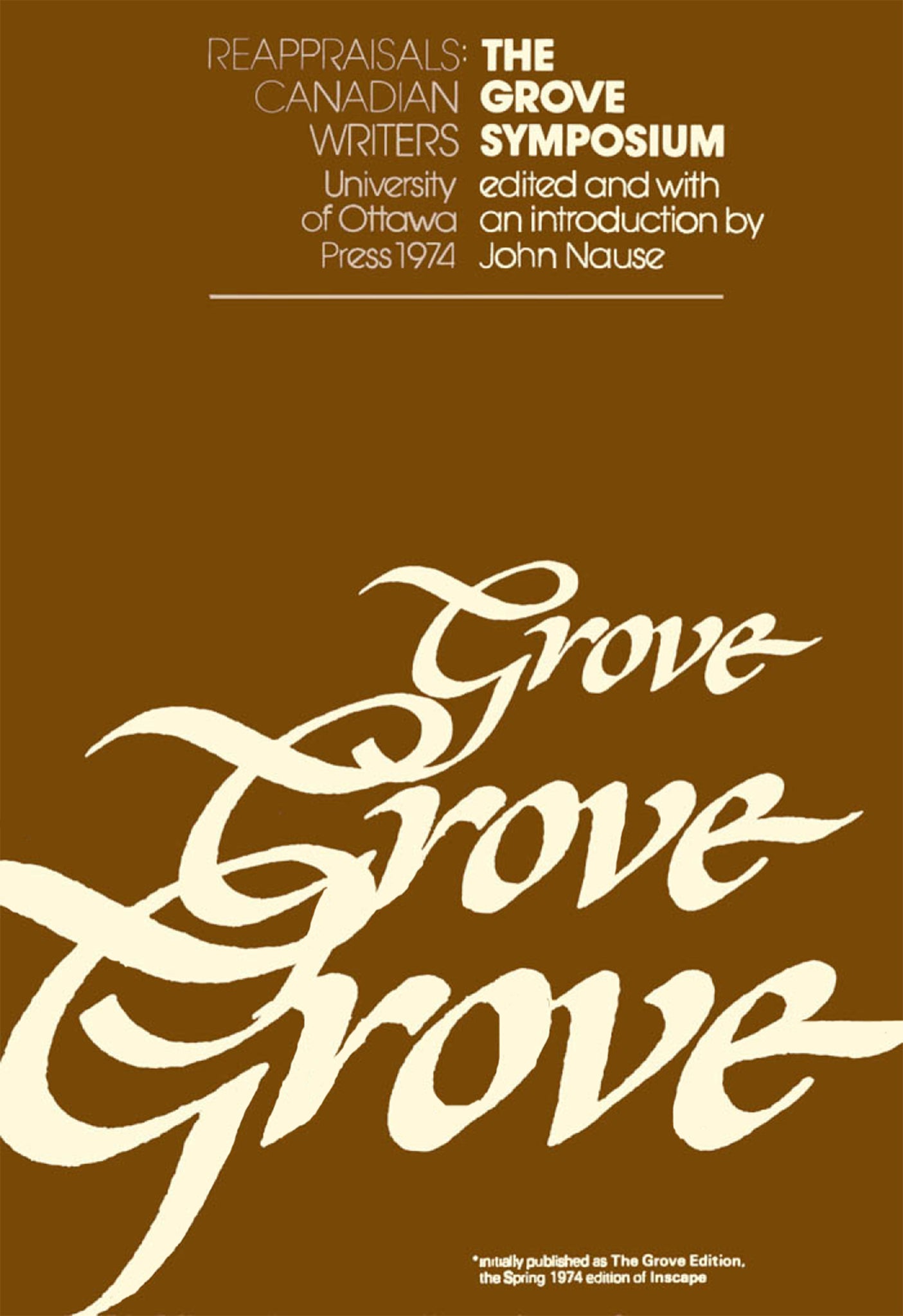 Cover image for The Grove Symposium ISBN 9780776643816