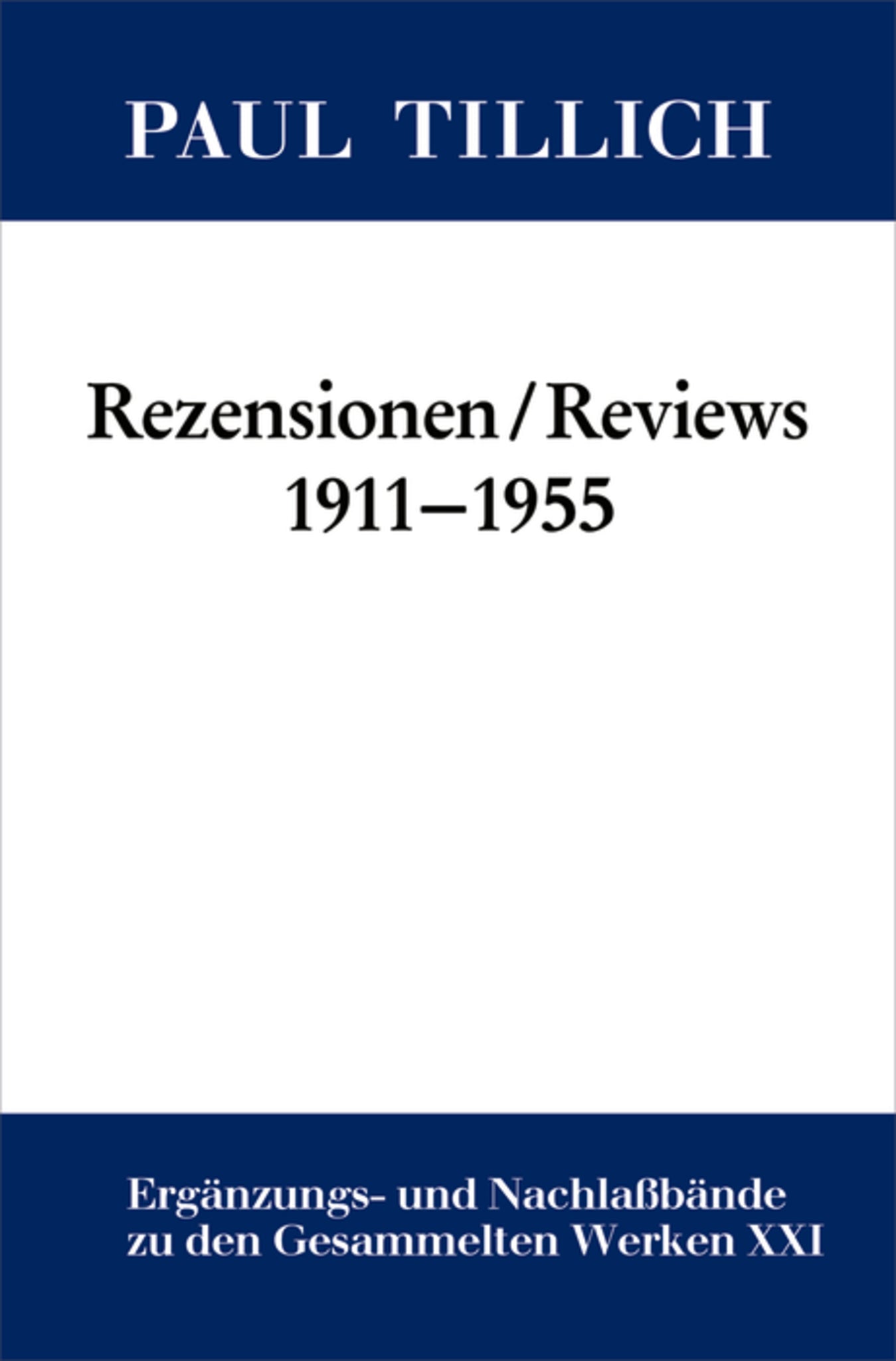 Cover image for Rezensionen / Reviews 1911–1955 ISBN 9783110501179