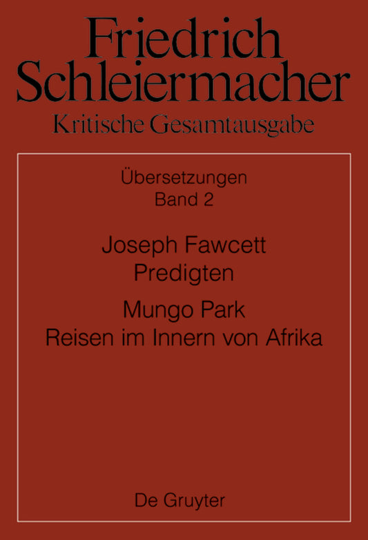Joseph Fawcett, Predigten Mungo Park, Reisen im Innern von Afrika