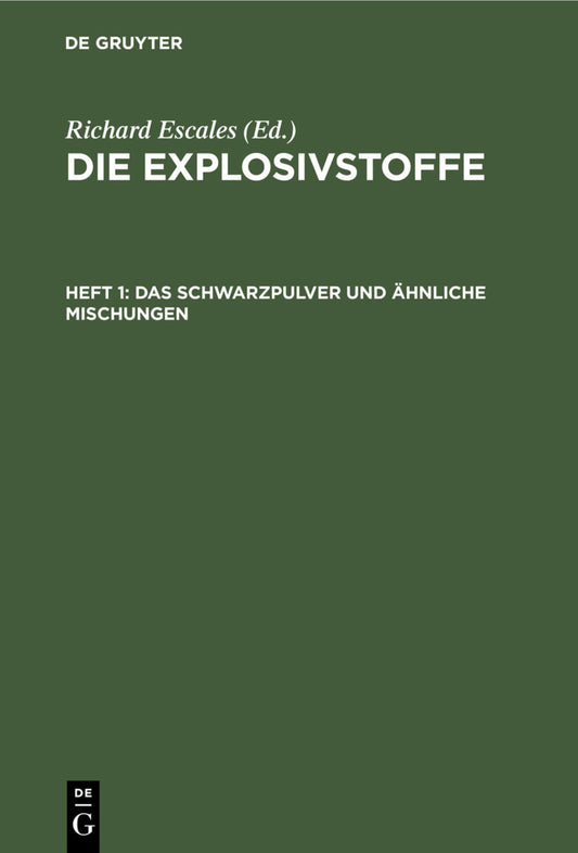 Das Schwarzpulver und ähnliche Mischungen