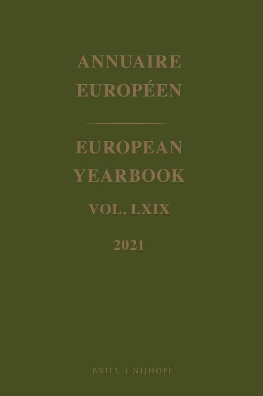 European Yearbook / Annuaire Européen, Volume 69 (2021)