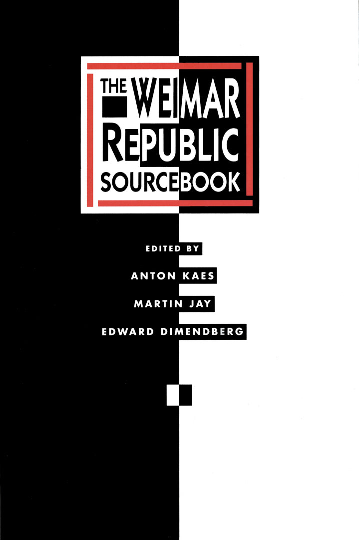 Cover image for The Weimar Republic Sourcebook ISBN 9780520909601