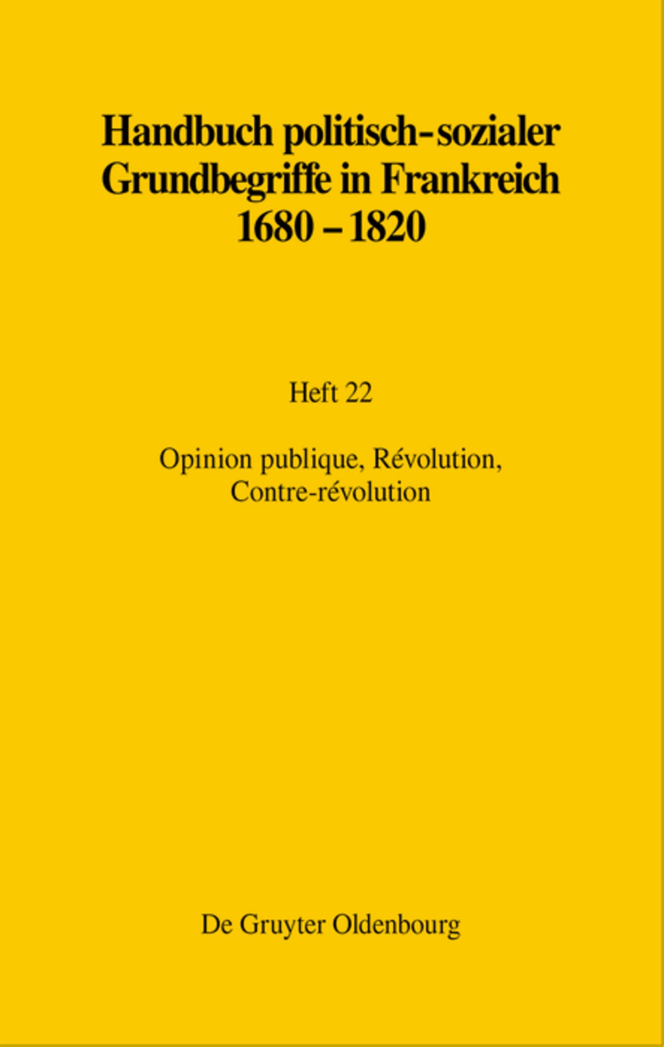 Opinion publique, Révolution, Contre-révolution