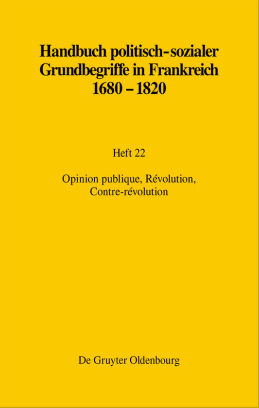 Opinion publique, Révolution, Contre-révolution