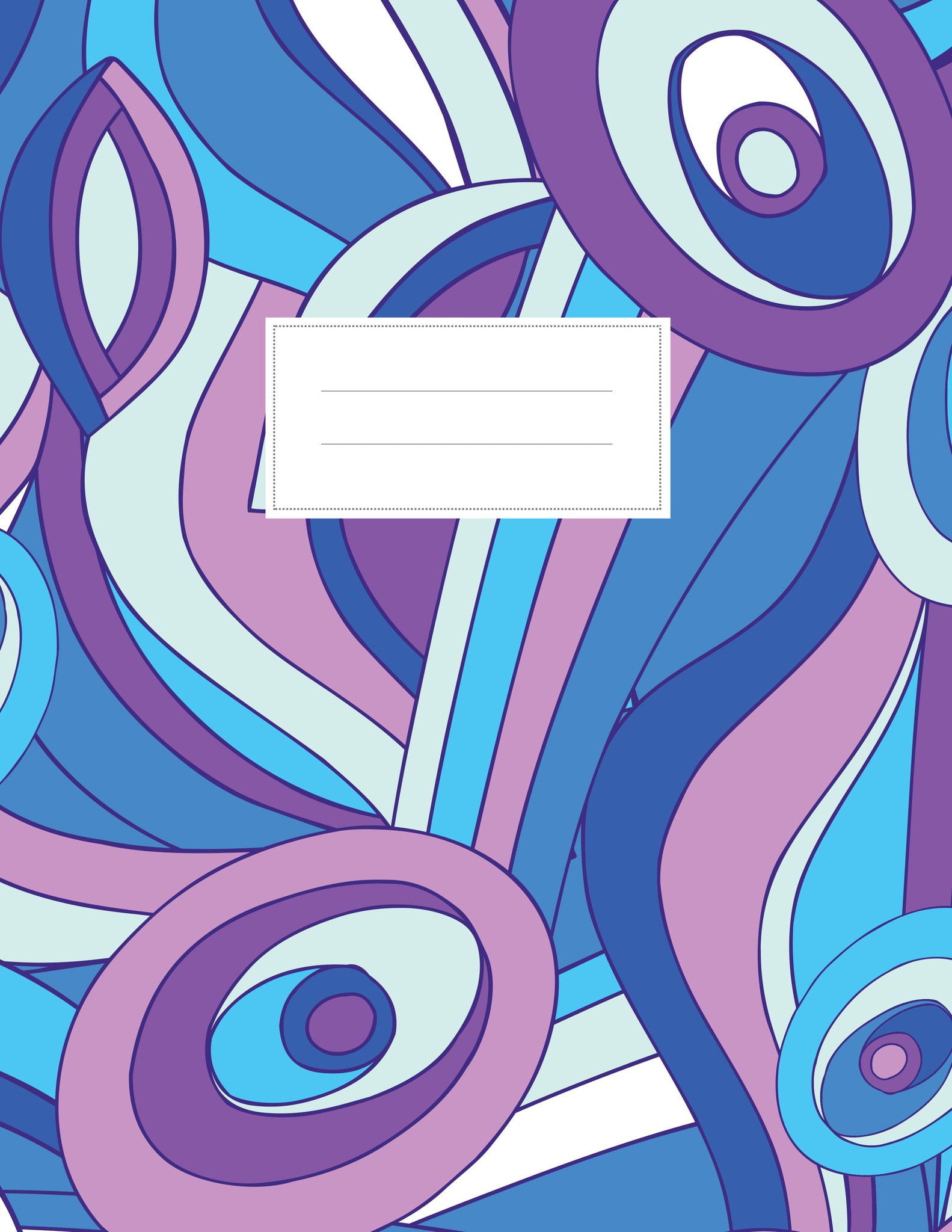 Ramsey & Todd | Journal Diary Notebook Sketchbook | Palm Beach Print Blue Hard Cover | Lined | 8.5 x 11 inches | 50lb White Paper | 192 Pages