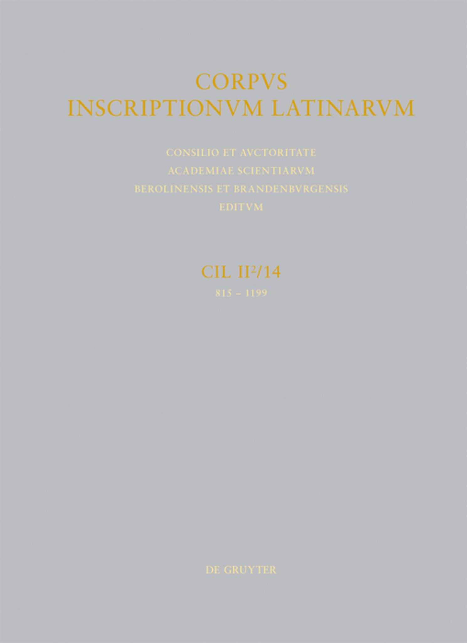 Colonia Iulia urbs triumphalis Tarraco 815-1199