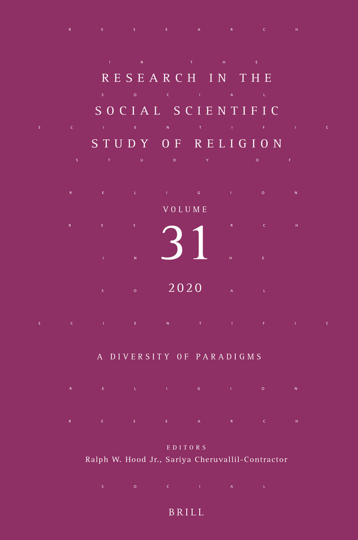 Cover image for Research in the Social Scientific Study of Religion, Volume 31 ISBN 9789004443488