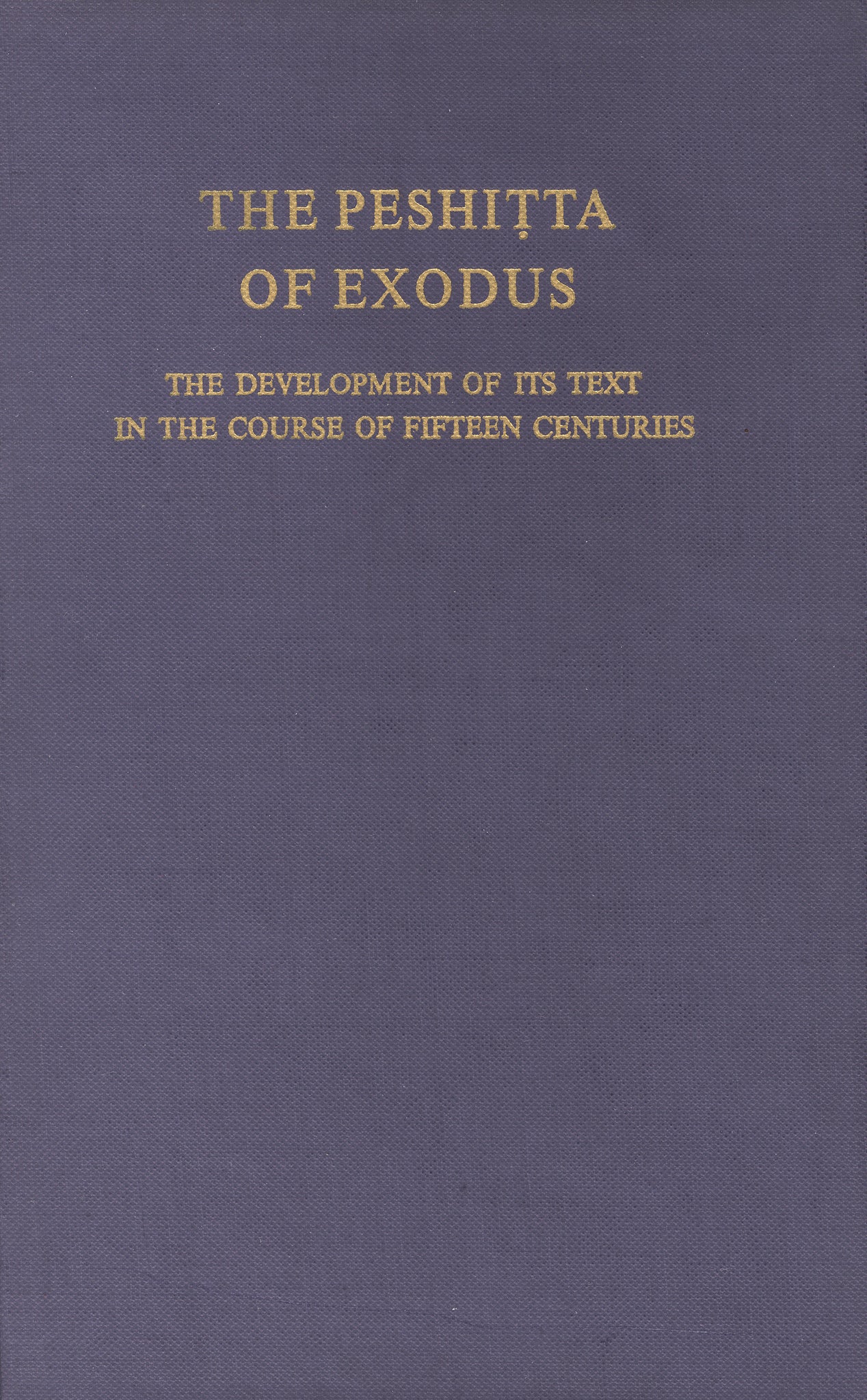 The Peshitta of Exodus