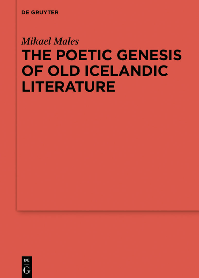 Cover image for The Poetic Genesis of Old Icelandic Literature ISBN 9783110641837