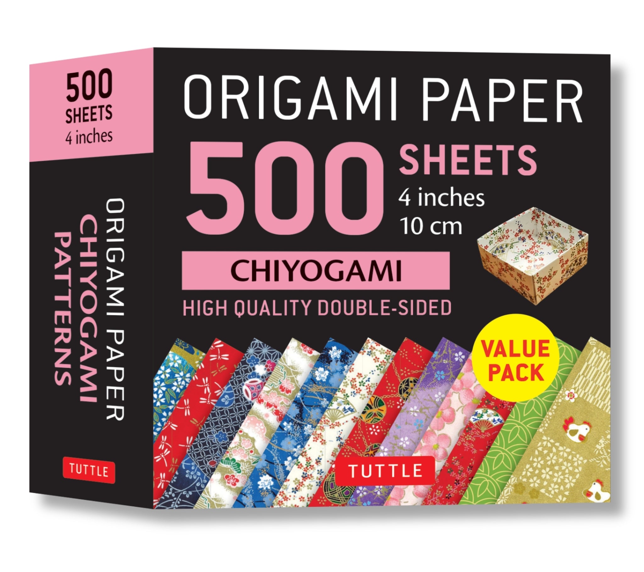 Cover image for Origami Paper 500 sheets Chiyogami Patterns 4" (10 cm) ISBN 9780804852401