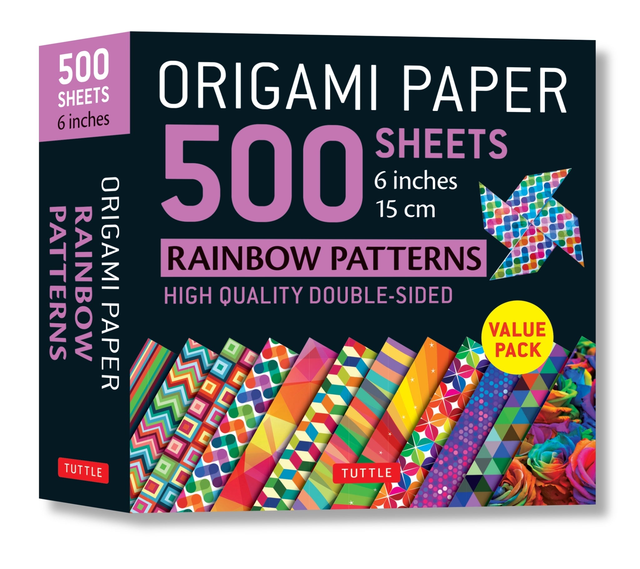 Origami Paper 500 sheets Rainbow Patterns 6" (15 cm)