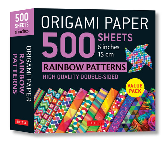 Origami Paper 500 sheets Rainbow Patterns 6" (15 cm)