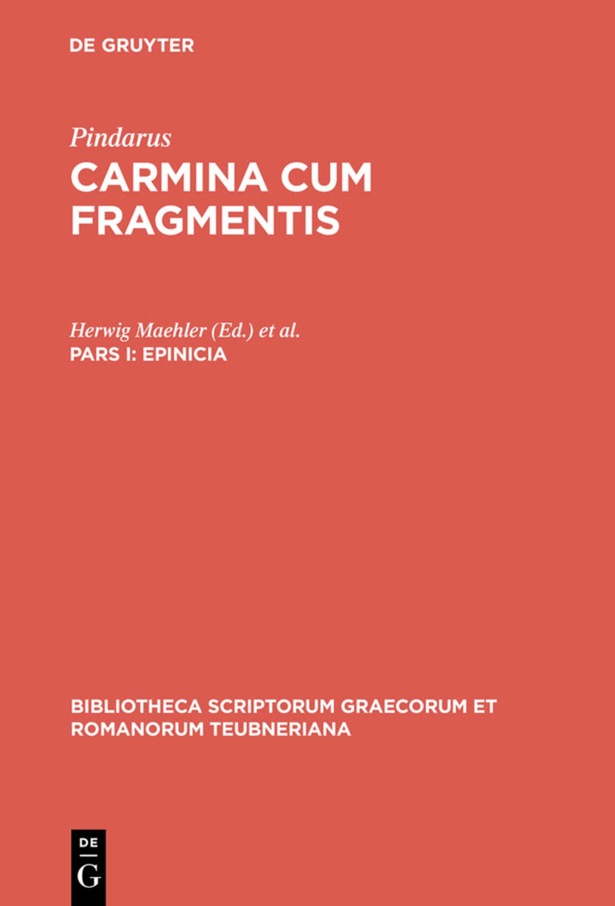 Cover image for Epinicia ISBN 9783110208443