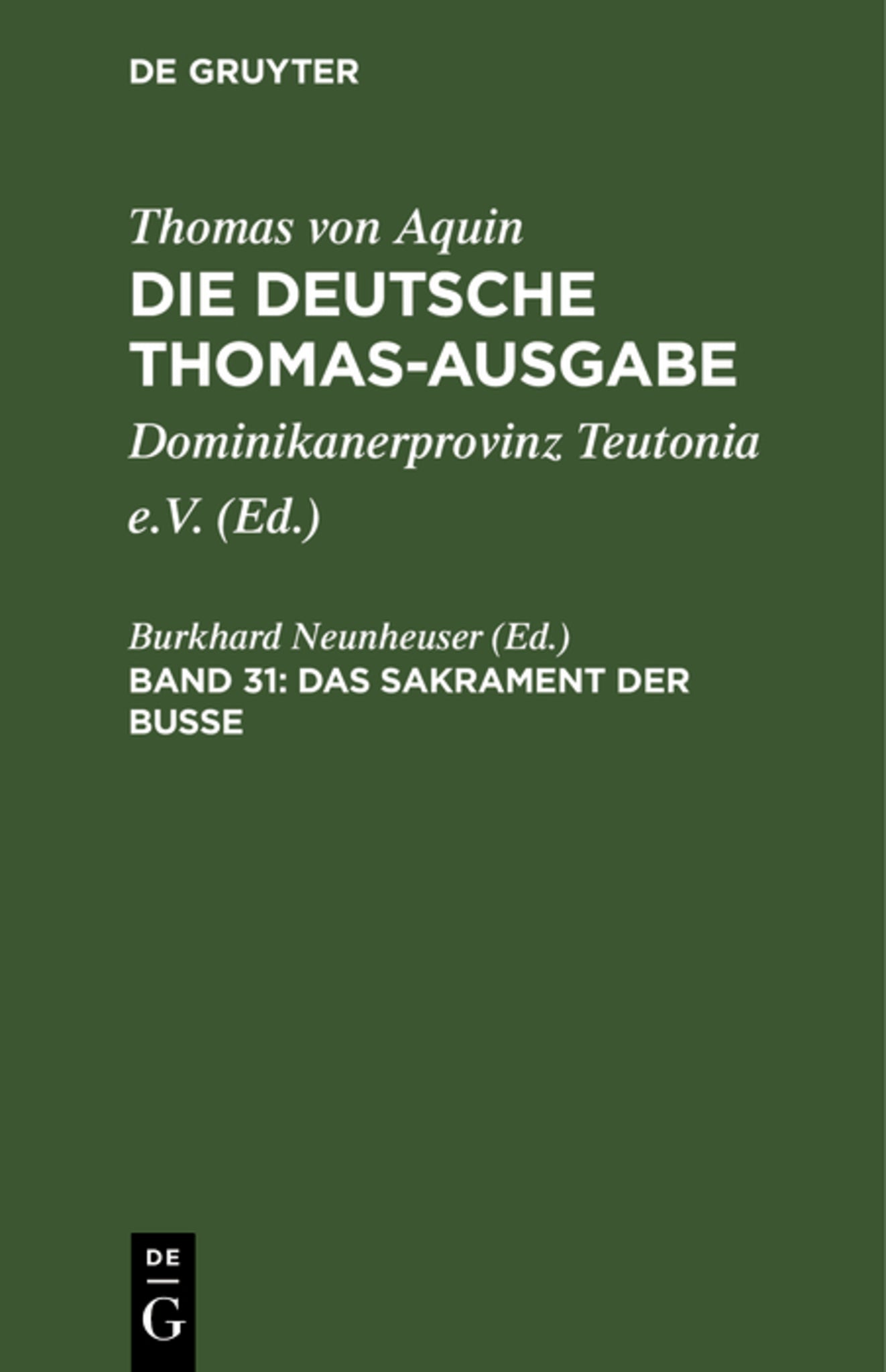 Das Sakrament der Busse