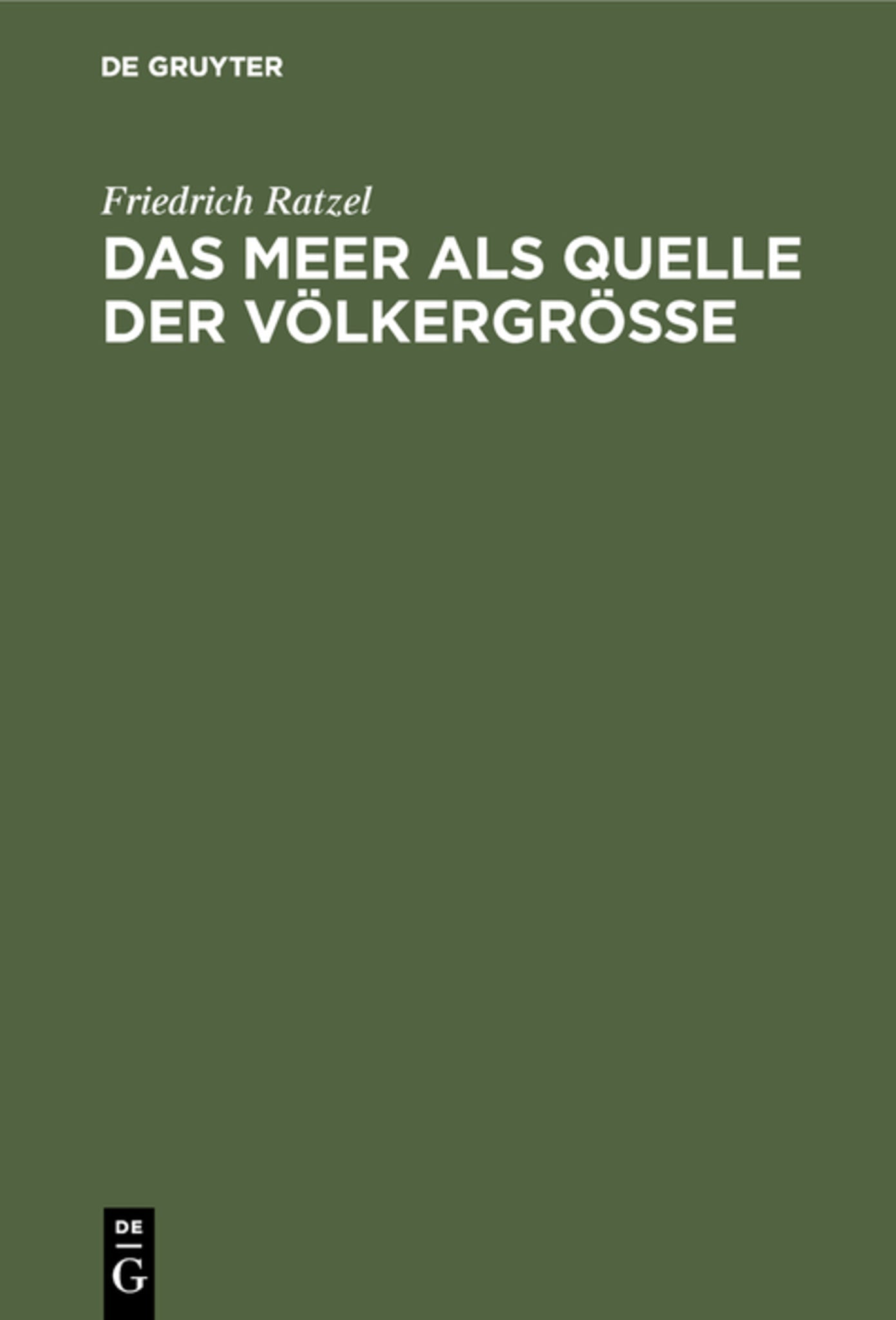 Das Meer als Quelle der Völkergröße