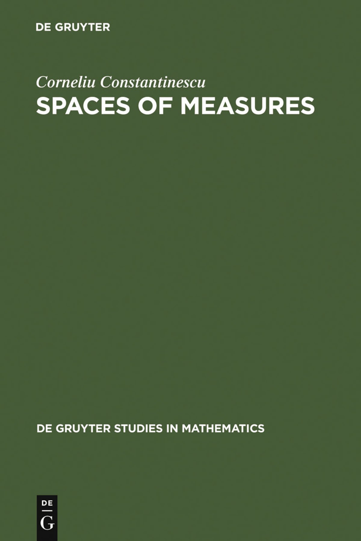 Cover image for Spaces of Measures ISBN 9783110087840