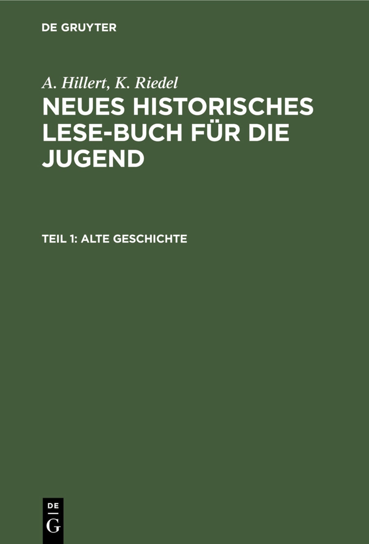 Cover image for Alte Geschichte ISBN 9783112412138