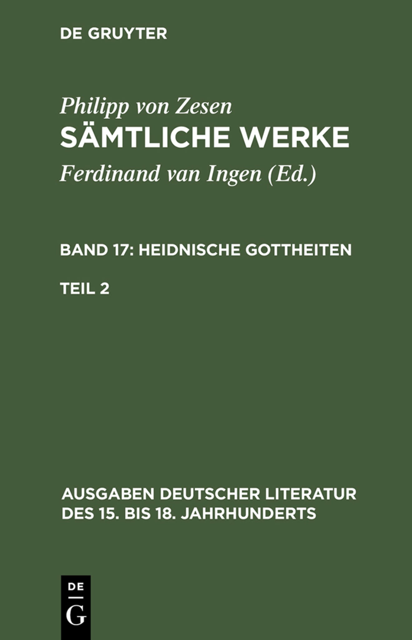 Die Heidnischen Gottheiten. Zweiter Teil