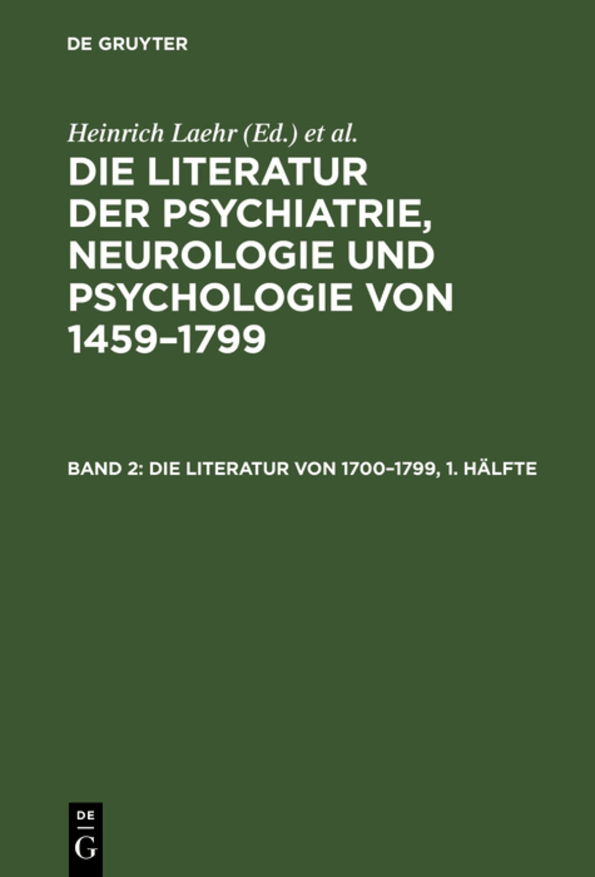 Die Literatur von 1700–1799